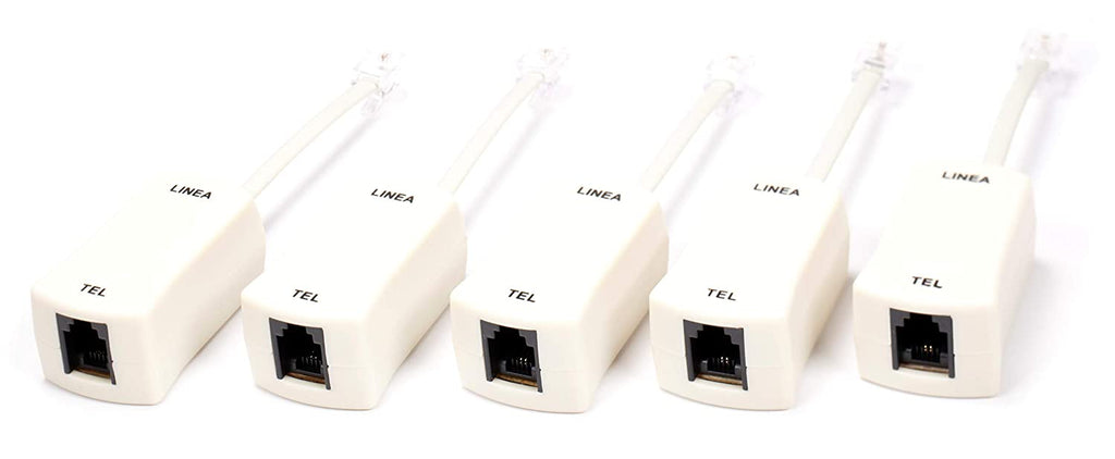 Câble ADSL RJ11 m/m 2mètres + filtre tel ADSL blanc - Petit Studio