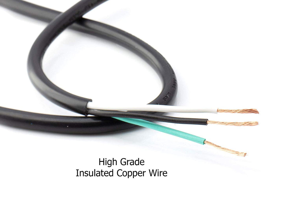 25 Feet, Black  Premium Quality Copper Wire Core - Computer, Medical,  Server & Desktop - NEMA 5-15 to C13 / IEC 320 - UL Listed Power Cable