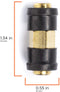 Gold Weather Sealed Coaxial Extension Coupler - 10 Pack - Cable Extension Adapter (Barrel Splice - Coupler) - Connects Two Coaxial Video Cables (Female to Female Connector) 3GHz rated