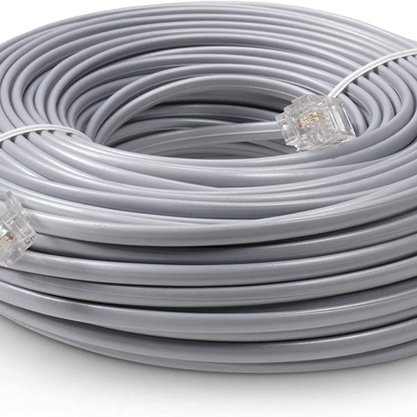 iMBAPrice 50 Feet Long Telephone Extension Cord Phone Cable Line Wire -  White