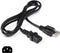 AC Power Cord (3 Prong) - 1 Foot (0.3 Meter), Black - Premium Quality Copper Wire Core - Computer, Medical, Server & Desktop - NEMA 5-15 to C13 / IEC 320 - UL Listed Power Cable