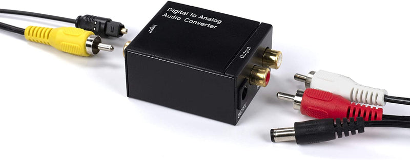 Analog to Digital Audio Converter RCA to Optical with Optical Cable Audio  Digital Toslink and Coaxial Audio Adapter 
