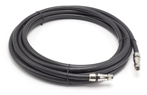 20 Feet - RG-11 Coaxial Cable F Type Cable High Definition with RG11 Coax Compression Connectors - (Black)