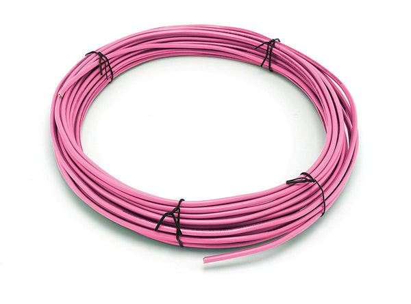 25 Feet (7.5 Meter) - Insulated Solid Copper THHN / THWN Wire - 14 AWG, Wire is Made in the USA, Residential, Commerical, Industrial, Grounding, Electrical rated for 600 Volts - In Pink