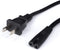 Figure 8 Power Cord (2 Prong) with Copper Wire Core - Non Polarized for Satellite, CATV, Game Systems, and More - NEMA 1-15P to C7 C8 / IEC 320 - UL Listed - Black, 8 Feet (2.4 Meter) Power Cable