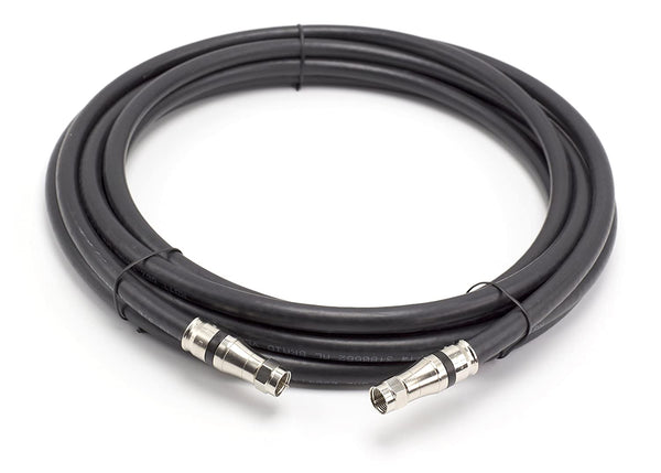 200 Feet - RG-11 Coaxial Cable F Type Cable High Definition with RG11 Coax Compression Connectors - (Black)