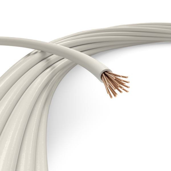 200 Feet (60 Meter) - Insulated Stranded Copper THHN / THWN Wire - 10 AWG, Wire is Made in the USA, Residential, Commercial, Industrial, Grounding, Electrical rated for 600 Volts - In White