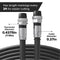 25' Feet, Black RG6 Coaxial Cable with rubber booted - Weather Proof Indoor / Outdoor Rated Connectors, F81 / RF, Digital Coax for CATV, Antenna, Internet, Satellite, and more