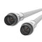 40' Feet, White RG6 Coaxial Cable with rubber booted - Weather Proof Indoor / Outdoor Rated Connectors, F81 / RF, Digital Coax for CATV, Antenna, Internet, Satellite, and more