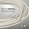 100 Feet (30 Meter) - Insulated Stranded Copper THHN / THWN Wire - 12 AWG, Wire is Made in the USA, Residential, Commercial, Industrial, Grounding, Electrical rated for 600 Volts - In White