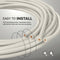 150 Feet (45 Meter) - Insulated Stranded Copper THHN / THWN Wire - 12 AWG, Wire is Made in the USA, Residential, Commercial, Industrial, Grounding, Electrical rated for 600 Volts - In White